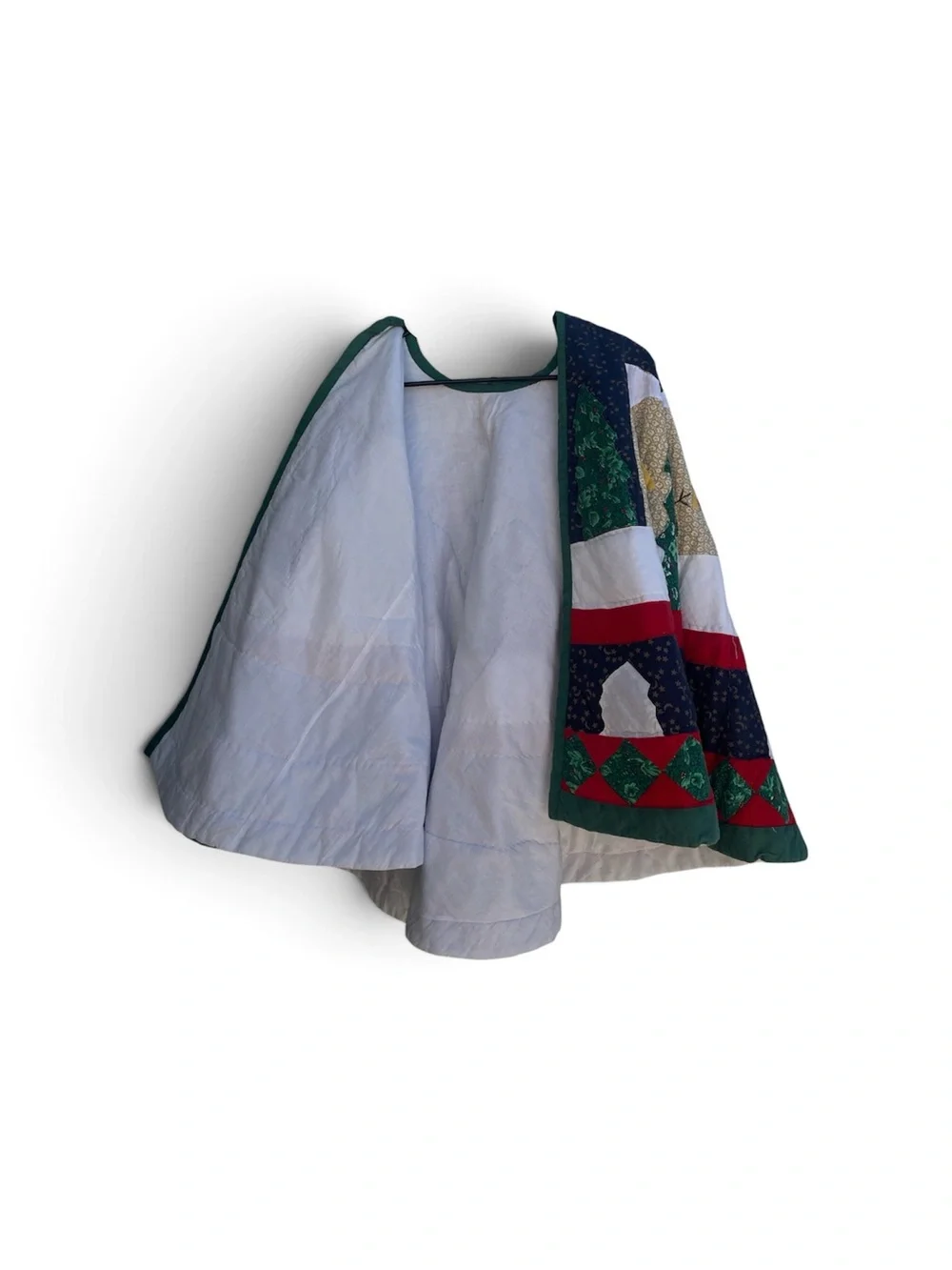 Vintage Quilted Snowman Village | Christmas Tree Skirt